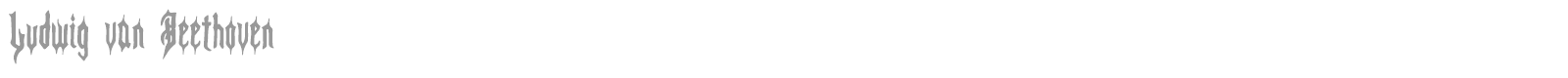 Ludwig van Beethoven font preview